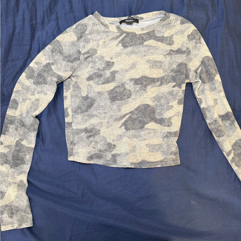Forever 21 Heather Gray Knit Top